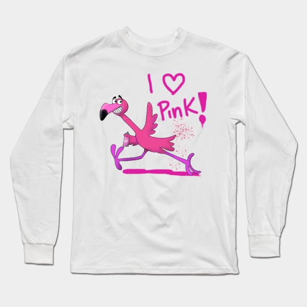 I love Pink! Long Sleeve T-Shirt by wolfmanjaq